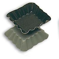 Форма кондитерская «Квадрат рифленый»[25шт];сталь нерж.,антиприг.покр.;,L=38,B=38мм