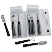 Набор ножей д/карвинга[8шт];сталь,пластик;,H=17,5,L=19,B=24,5см;черный,металлич.