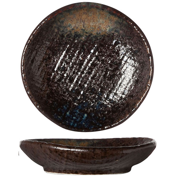 Соусник;керамика;D=8см;черный,синий