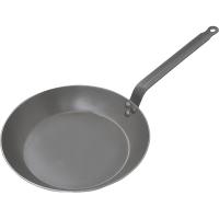 Сковорода «Карбон Плюс»;белая сталь;D=200,H=45,L=375мм;серый