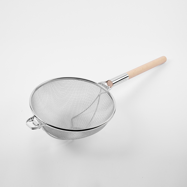 Сито с ручкой;сталь нерж.,дерево;D=30,5,L=73,B=14см