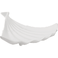 Блюдо «Кунстверк» веер;фарфор;,H=40,L=205,B=175мм;белый