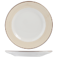 Тарелка «Чино»;фарфор;D=205,H=31мм;белый,бежев.