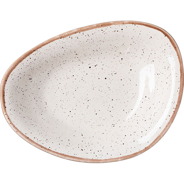 Салатник «Пунто Бьянка»;фарфор;0,9л;,H=70,L=315,B=230мм;белый,черный