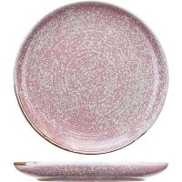 Тарелка «Пион» с бортом;фарфор;D=280,H=35мм;розов.