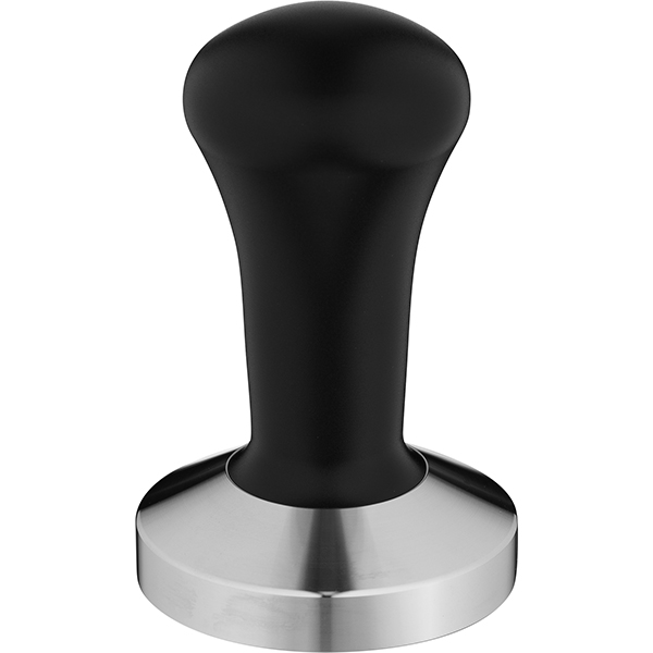 Темпер для кофе;сталь нерж.,дерево;D=57,H=95мм;стальной,черный