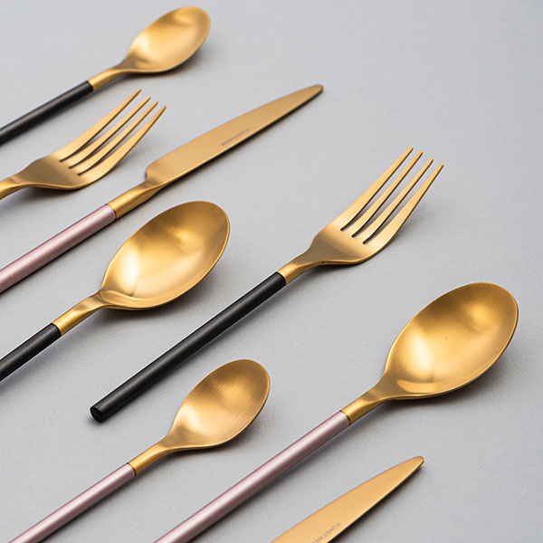 Вилка столовая «Дистрикт Пинк Голд Мэтт»;сталь нерж.;,L=200,B=26мм;золотой,розов.