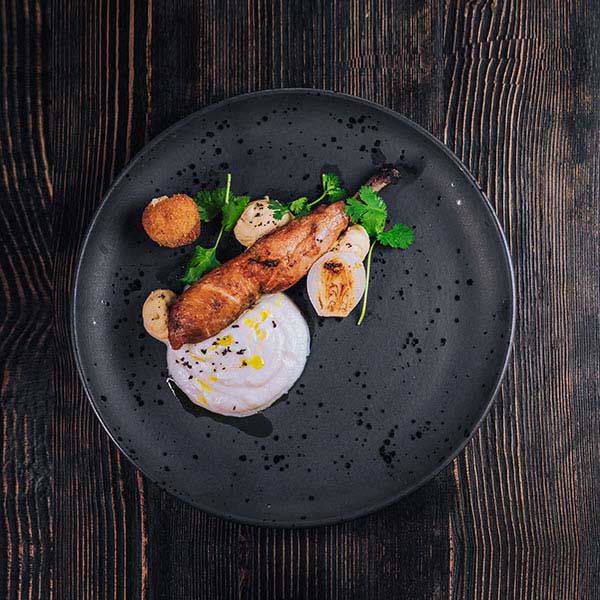 Тарелка «Оникс» плоская;керамика;D=27см;черный