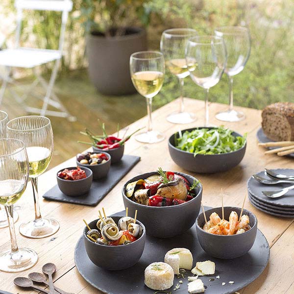 Салатник «Базальт»;керамика;0,6л;D=14,H=8см;черный