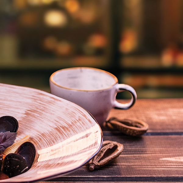 Чашка чайная «Пастораль»;фарфор;190мл;D=85,H=55мм;оранжев.