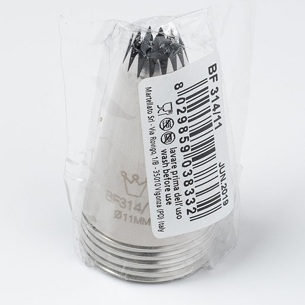 Насадка кондитерская «Открытая звезда» (15 зубцов)[5шт];сталь нерж.;D=30/11,H=50мм