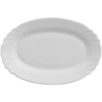 Блюдо «Эбро» овальное;стекло;,H=12,L=235,B=155мм;белый