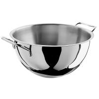 Салатник с ручк.;сталь;2,5л;D=23,5,H=11,L=31,5см;металлич.