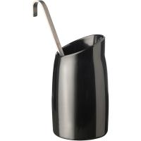 Емкость для соусов без крышки;пластик;1л;D=12,H=21,5см;черный