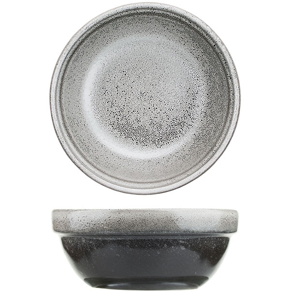 Салатник «Млечный путь»;фарфор;300мл;D=125,H=55мм;черный,серый