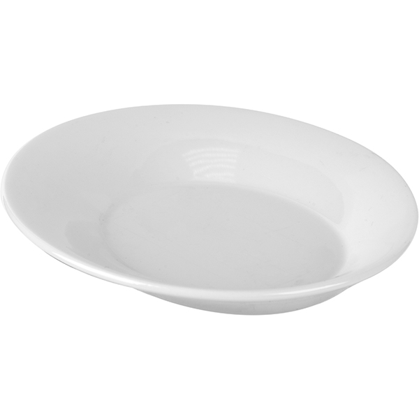 Салатник «Монако Вайт»;фарфор;,H=20,L=125,B=105мм;белый