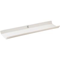 Поднос фуршетный «Афрос» для подачи прямоугольный;кост.фарф.;,H=25,L=410,B=105мм;белый