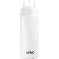 Емкость для соусов с тремя носиками;пластик;350мл;D=7,H=20см;белый