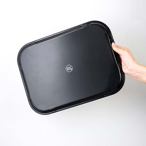 Поднос «Проотель» прорезиненный прямоугольный;пластик;,L=41,B=30,5см;черный