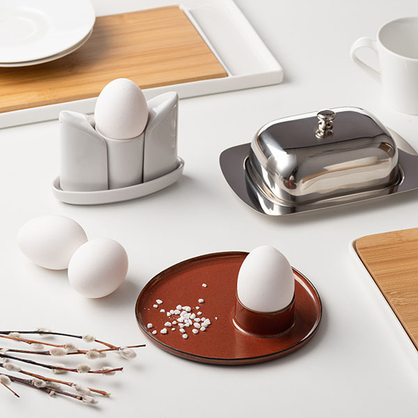 Набор д/специй 3 предм. на подставке «Тренд»;фарфор;белый