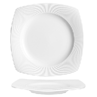 Тарелка «Жансан» квадратная;фарфор;,L=25,5,B=25,5см;белый