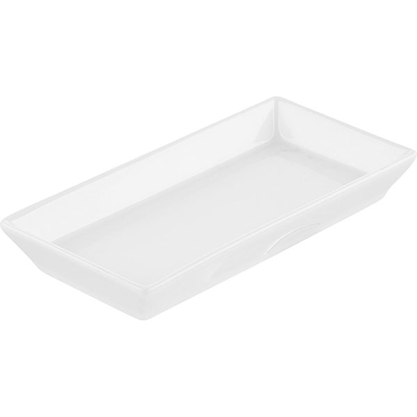 Блюдо «Мини Пати» прямоугольное;фарфор;,L=13,B=6см;белый