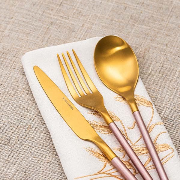 Нож столовый «Дистрикт Пинк Голд Мэтт»;сталь нерж.;,L=225,B=18мм;золотой,розов.