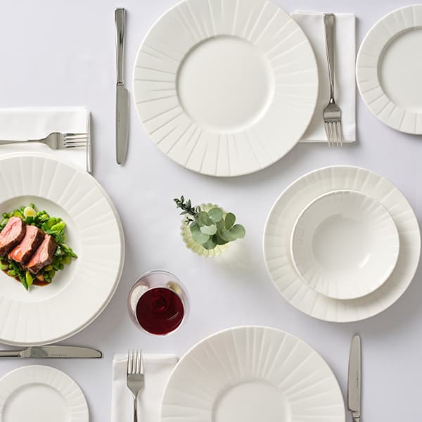 Тарелка «Алина» с широким бортом;фарфор;D=25,5см;белый