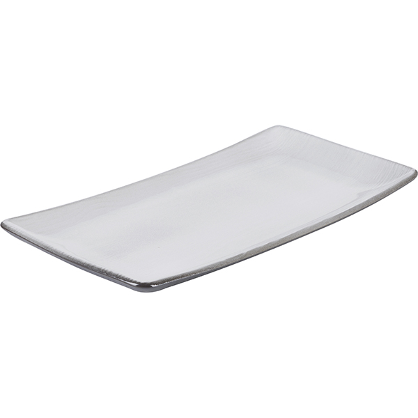 Блюдо «Свелл» прямоугольное;керамика;,L=30см;белый