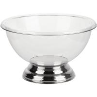 Емкость д/охлажден.шампанского;пластик,сталь нерж.;15л;D=44,H=22,B=25см;прозр.,металлич.