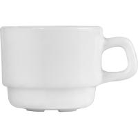 Чашка кофейная «Ресторан»;стекло;80мл;D=60,H=50,L=75мм;белый