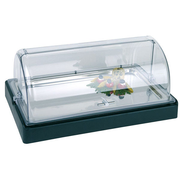 Станция буфетная «Топ фрэш»  для охлаждения без крышки;сталь нерж.,акрил;,H=65,L=565,B=350мм;черный