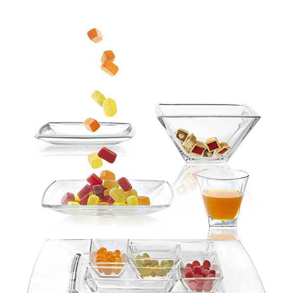 Салатник «Торчелло» квадратный;стекло;,H=65,L=110,B=110мм;прозр.