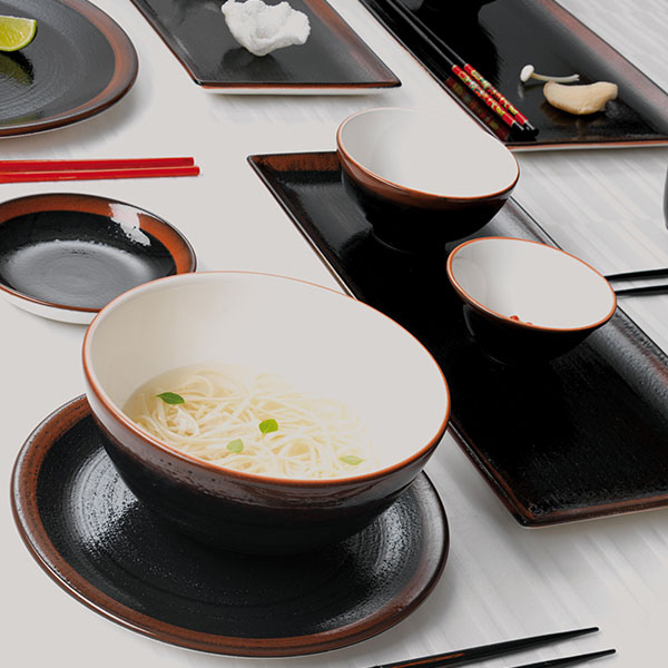 Соусник «Кото»;фарфор;25мл;D=7,H=2см;черный,коричнев.