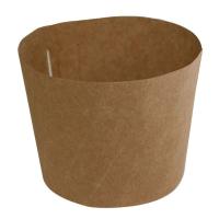 Манжета для стаканов крафт двусторонний[100шт];картон;,H=6,L=24см;бежев.