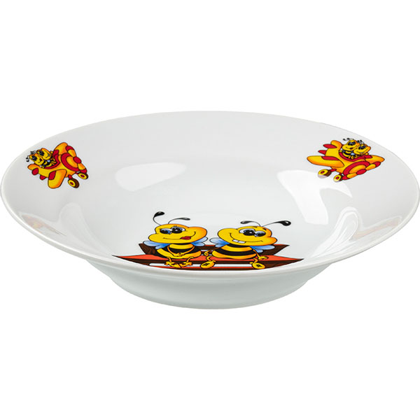 Тарелка глубокая «Пчелы»;фарфор;D=20см