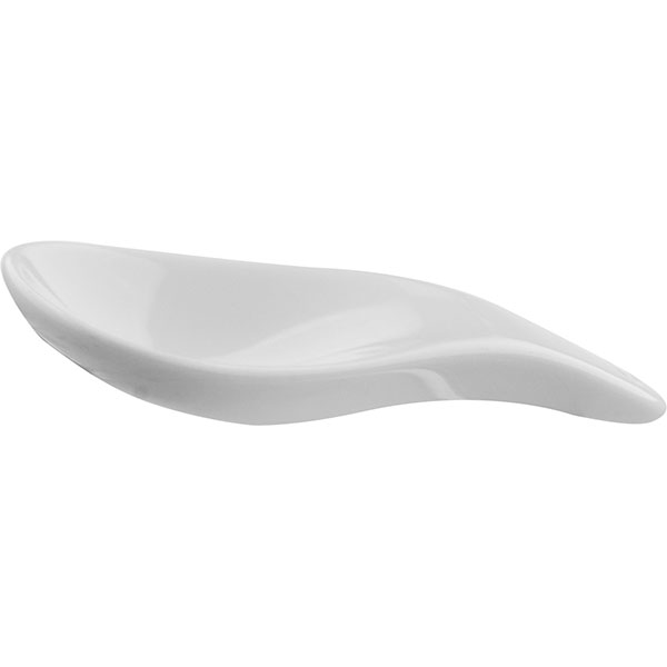 Ложка для комплимента «Ола»;фарфор;,L=13,B=4см;белый