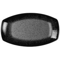 Блюдо «Нанокрем Блэк» прямоугольное;фарфор;,H=33,L=330,B=190мм;черный