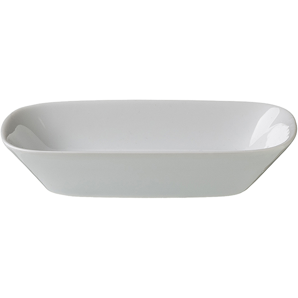 Блюдо «Энтотел» прямоугольное;фарфор;,H=23,L=125,B=85мм;белый