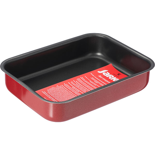 Противень;алюмин.,антиприг.покр.;,H=53,L=270,B=197мм;красный,черный