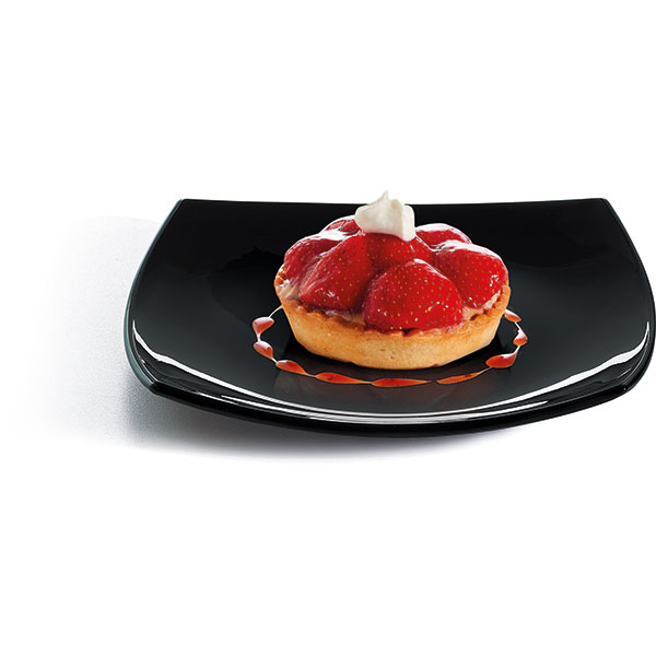 Тарелка «Квадрато» мелкая;стекло;,L=19,B=19см;черный