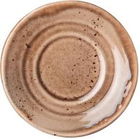Блюдце «Маррон Реативо»;фарфор;D=98мм;коричнев.,бежев.