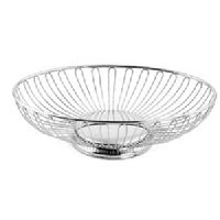 Ваза для фруктов овальная;сталь нерж.;,H=7,L=24,B=16см;металлич.