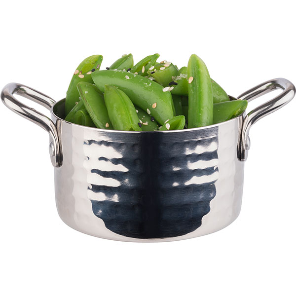 Емкость для закусок «Мумбаи» с ручками;сталь нерж.;3л;D=95,H=55мм;металлич.