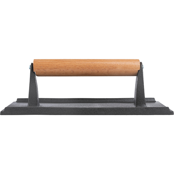 Пресс для гриля «Эмбер Каст Мэтт»;чугун,дерево;,L=23,B=13см;черный,св. дерево