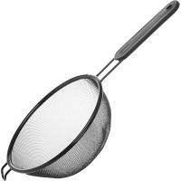 Сито с пласт.ручкой;антиприг.покр.;D=20,H=8,L=39см;черный