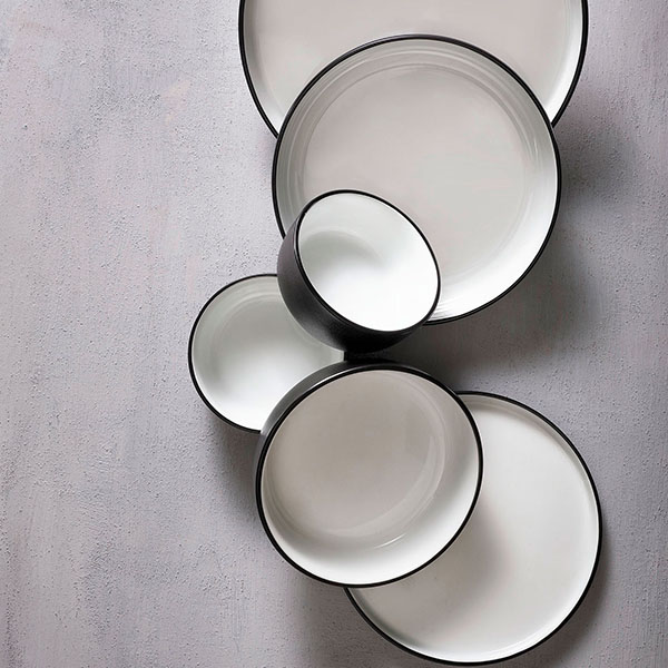 Салатник «Космик»;фарфор;D=11см;голуб.,черный