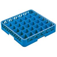 Кассета для бокалов 36 ячеек «Проотель» Dmax=73,Hmax=80мм;полипроп.;,H=10,L=50,B=50см;голуб.