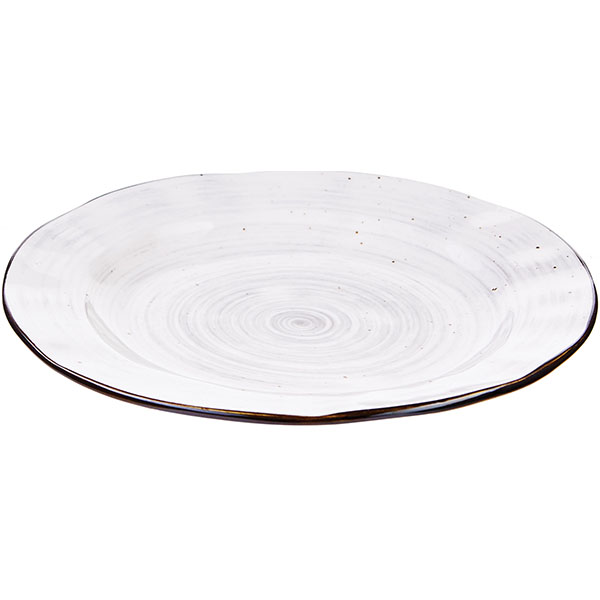 Тарелка «Пастораль» мелкая;фарфор;D=228,H=20мм;серый