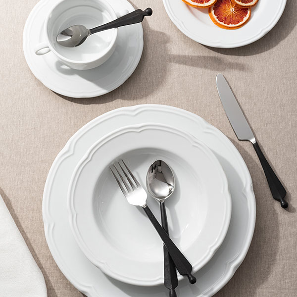 Вилка столовая «Концепт №1»;сталь нерж.;,L=21см;черный,металлич.